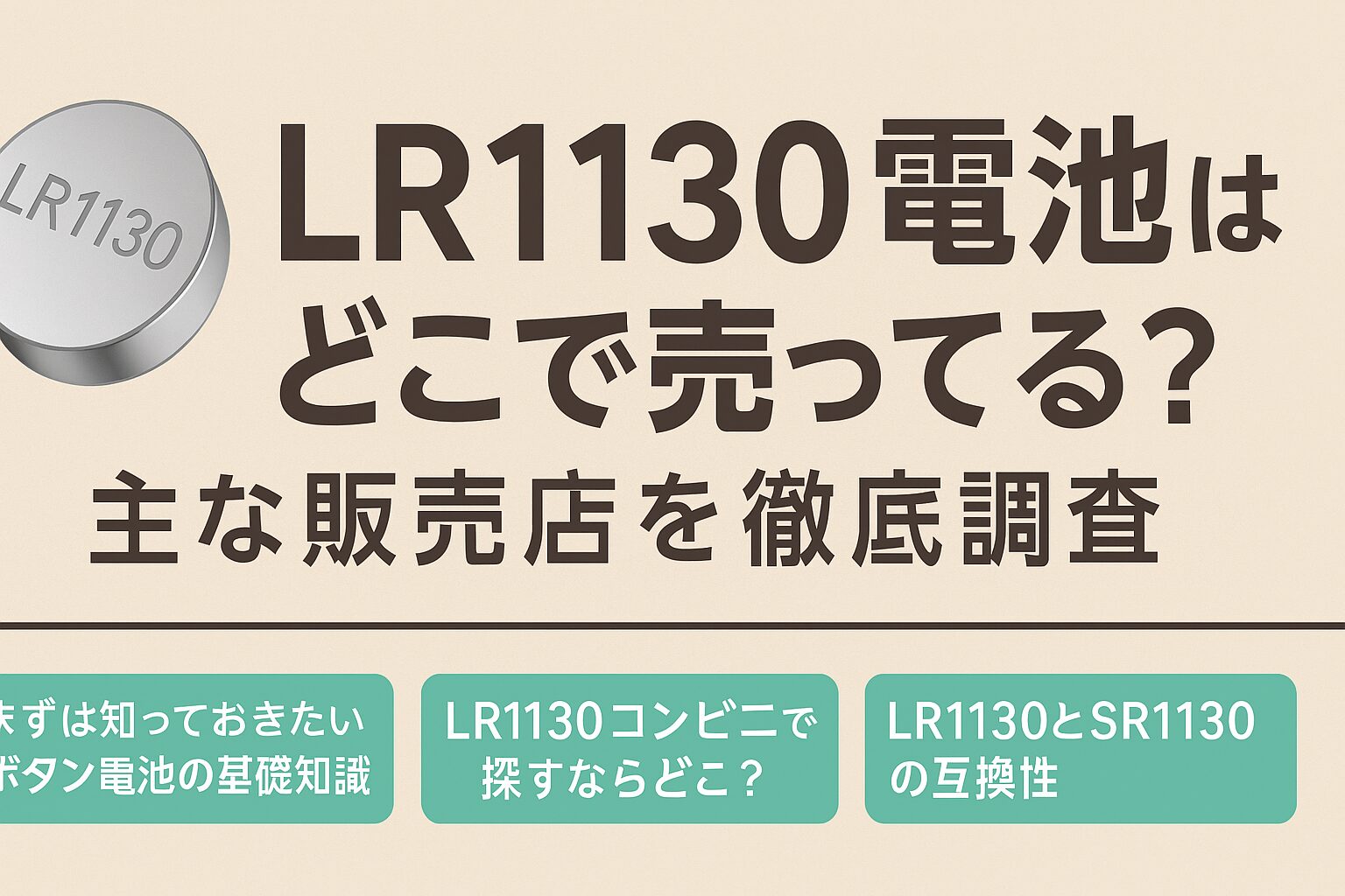 lr1130 電池 どこで売ってる