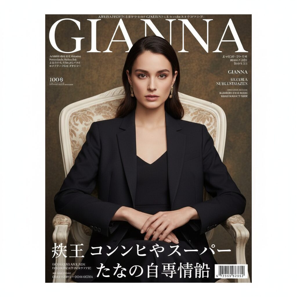 コンビニエンスストアの雑誌棚を失望した様子で見つめるアジア人女性。ジェンナ雑誌がコンビニでは基本的に取り扱いがないことを示唆するイメージ。